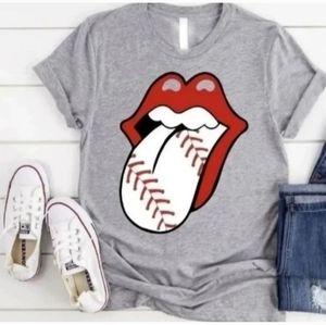 NEW Baseball Lips Tee